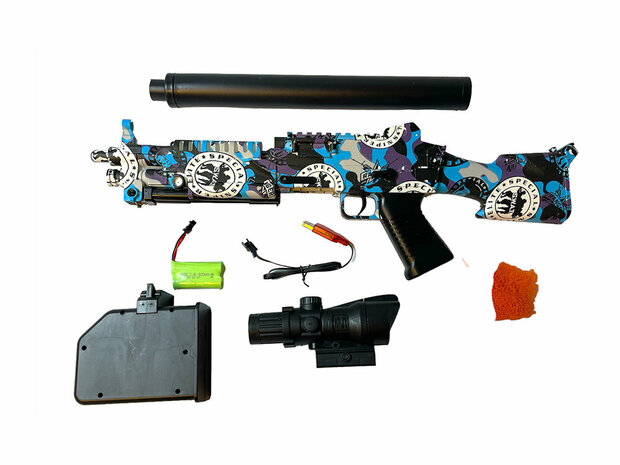 Gel Blaster - Fusil orbeez &eacute;lectrique Army Elite - set complet avec billes de gel - rechargeable - 80CM