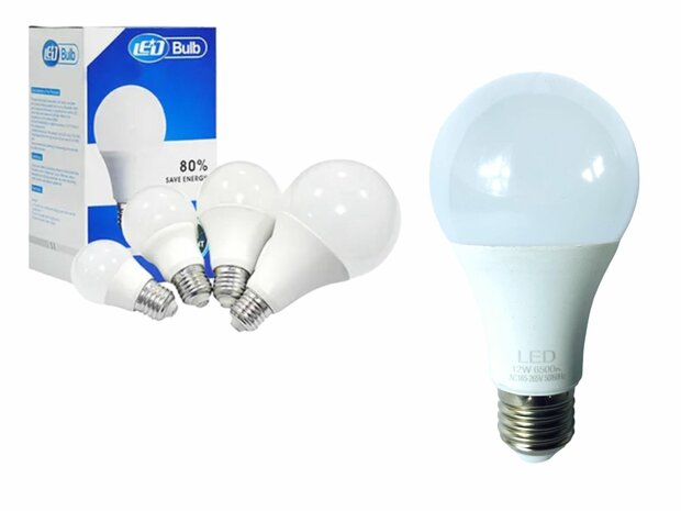 LED verlichting - E27 fitting - 1W vervangt 18W - 6500K daglicht wit Energy A