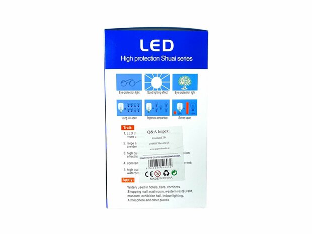 LED-Beleuchtung &ndash; E27-Fassung &ndash; 1 W ersetzt 40 W &ndash; 6500 K Tageslichtwei&szlig;, Energie A