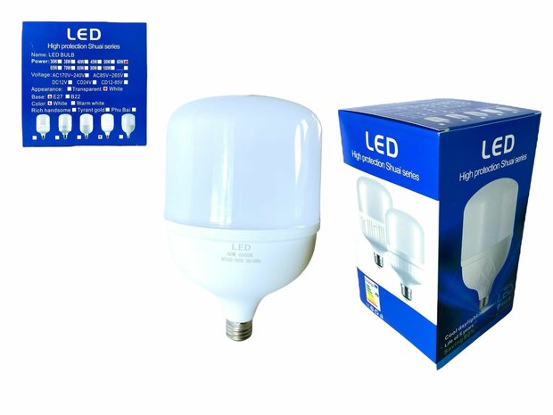 LED lighting - E27 fitting - 1W replaces 60W - 6500K daylight white Energy A