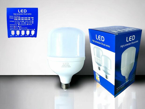 LED verlichting - E27 fitting - 1W vervangt 60W - 6500K daglicht wit Energy A