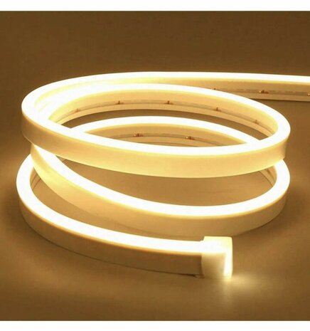 N&eacute;on LED - 5m 12V basse tension 12 mm (Couleur: blanc chaud)