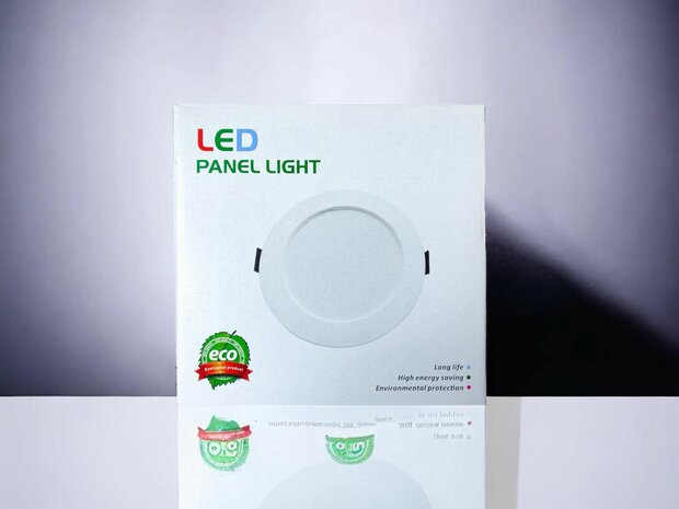 LED panel | 5 Watts | Round | Recessed ceiling lamp (natural white) &Oslash;70mm