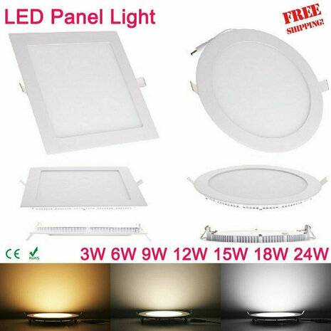 LED panel | 5 Watts | Round | Recessed ceiling lamp (natural white) &Oslash;70mm