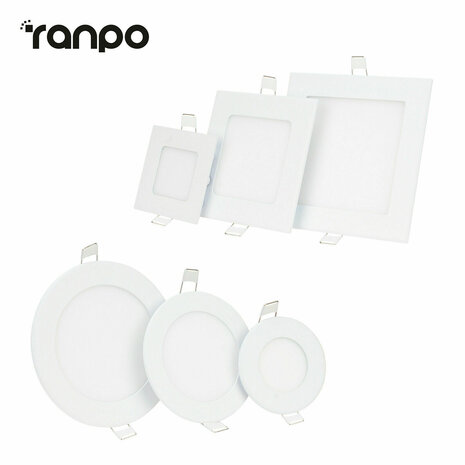 Panneau LED | 5 watts | Rond | Plafonnier encastr&eacute; (blanc naturel) &Oslash;70mm