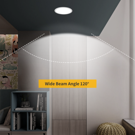 LED panel | 5 Watts | Round | Recessed ceiling lamp (natural white) &Oslash;70mm