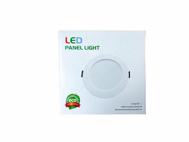 LED panel | 12 Watts | Round | Recessed ceiling lamp (natural white) &Oslash;112mm