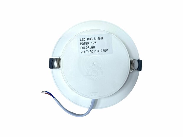 Panneau LED | 12 watts | Rond | Plafonnier encastrable (blanc naturel) &Oslash;112mm