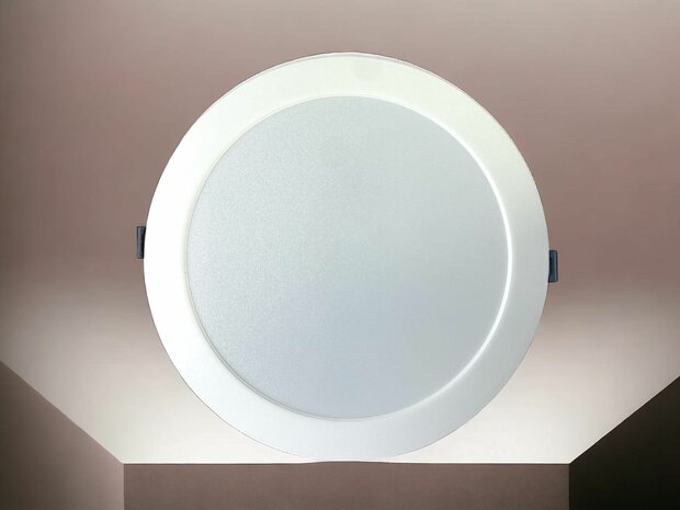 LED panel | 12 Watts | Round | Recessed ceiling lamp (natural white) &Oslash;112mm