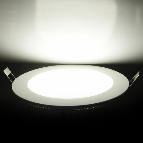 Panneau LED | 12 watts | Rond | Plafonnier encastrable (blanc naturel) &Oslash;112mm