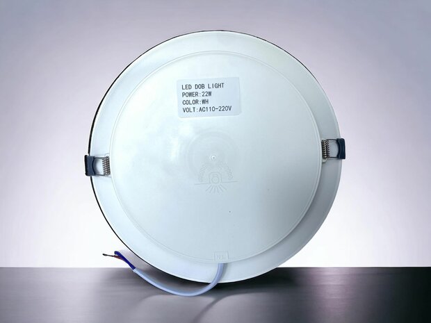 Panneau LED | 22 watts | Rond | Plafonnier encastrable (blanc naturel) &Oslash;185mm