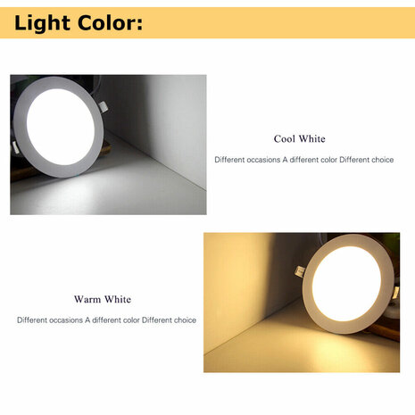 LED panel | 22 Watts | Round | Recessed ceiling lamp (natural white) &Oslash;185mm