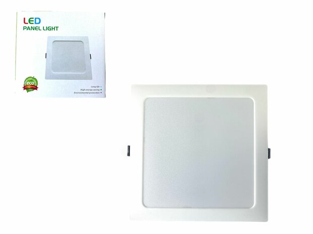 LED panel | 7 Watts | Square | Recessed ceiling lamp (natural white) 90X90mm