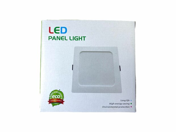 LED panel | 7 Watts | Square | Recessed ceiling lamp (natural white) 90X90mm