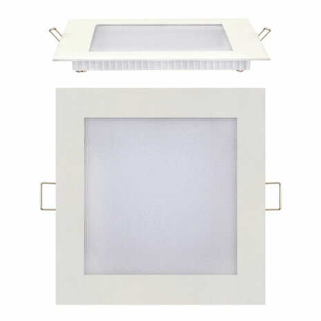 LED panel | 22 Watts | Square | Recessed ceiling lamp (natural white) 185X185mm