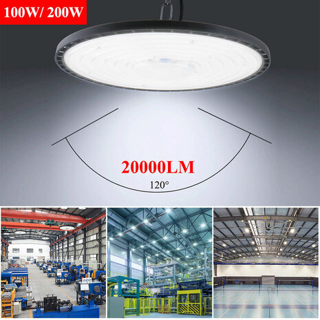 UFO LED High Bay Lighting 100W Warehouse Industrial Factory Light Lamp Low Bay