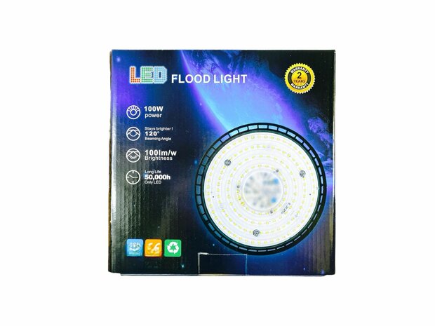 UFO LED Hoogbouwverlichting 100W Magazijn Industri&euml;le Fabriek Lichtlamp Laagbouw