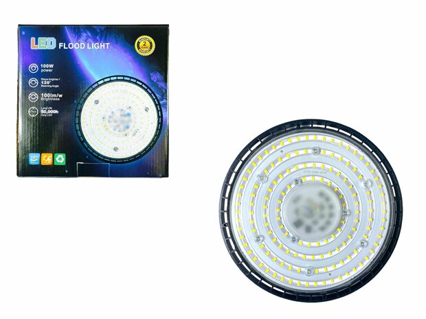 UFO LED Hoogbouwverlichting 100W Magazijn Industri&euml;le Fabriek Lichtlamp Laagbouw