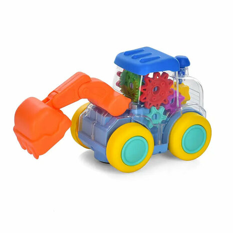 Transparent Gear tractor - light, sound and moves