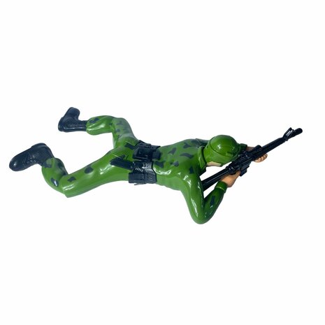 Military army man - with shooting sounds - crawling and LED flash lights