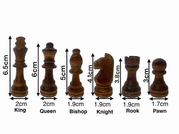 Chess board set - 34 x 34 cm - Wood - Magnetic - Foldable - Chess game - Wood Chess