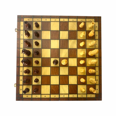 Chess board set - 39x39cm - Wood - Magnetic - Foldable - Chess game - Wood Chess