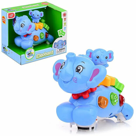 Rocking elephant toy - interactive - sound and movement