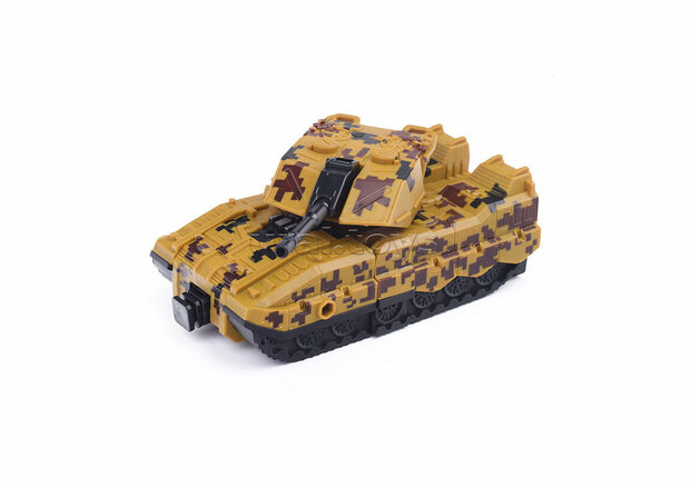 Transform X-Warrior Tank War military - robot en tank 2in1 Bruine 