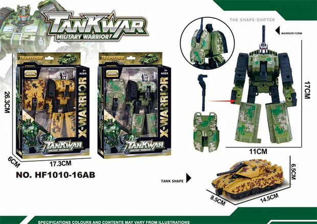 Transformez l&#039;arm&eacute;e de X-Warrior Tank War - robot et tank 2en1 Brun