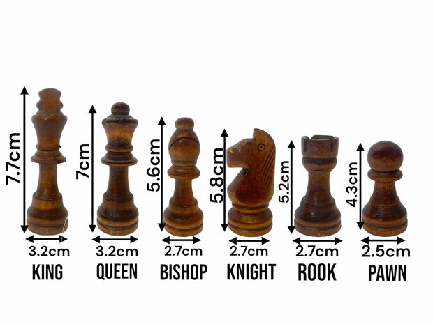 Chess and checkers 2in1 package - Foldable - magnetic chess pieces and checkers pieces - Wood - 39CM