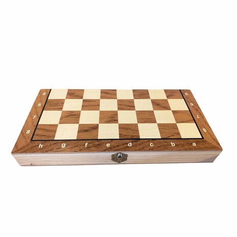 Chess and checkers 2in1 package - Foldable - magnetic chess pieces and checkers pieces - Wood - 34CM