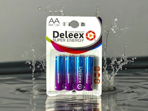 Deleex AA batterijen R6P 1.5V - 4- stuks in pak