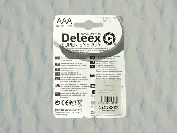 Deleex AAA batteries R03P 1.5V - 24 pieces in a pack