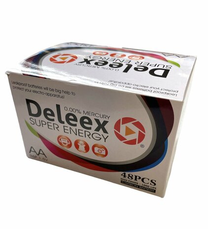 Deleex AA-Batterien R6P 1,5 V &ndash; 48 St&uuml;ck in einer Packung