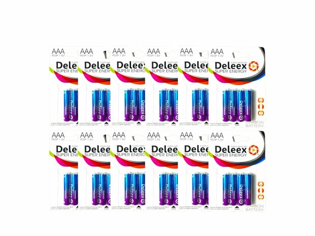 Deleex AAA -Batterien R03P 1,5 V &ndash; 48 St&uuml;ck in einer Packung