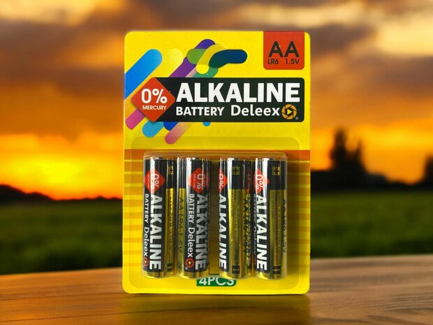 Piles Deleex Alcalines AA - LR6 1,5V - 4 pi&egrave;ces en pack