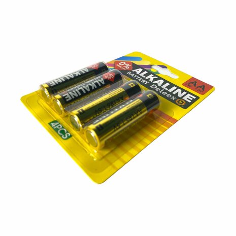 Batterien Deleex Alkaline AA - LR6 1,5V - 4 St&uuml;ck im Paket