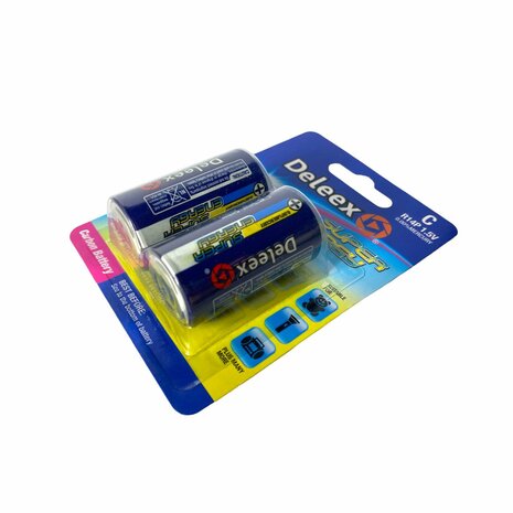 Batteries - C R14P 1.5V - 2 pieces in pack Deleex