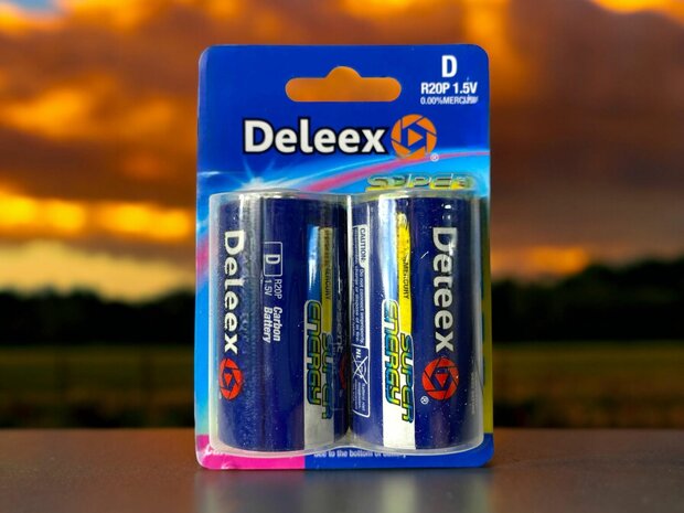 Batteries - D R20P 1.5V - 2 pieces in pack Deleex