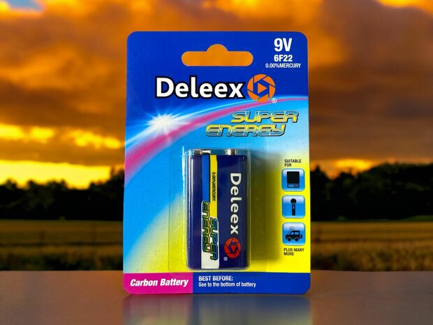 Batteries - 9V 6F22 - 1 piece in pack Deleex