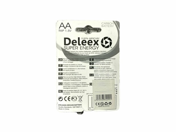 Deleex AA batteries R6P 1.5V - 60 pieces in a pack
