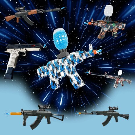 Gel blaster AK 47 - incl. gel ballen - oplaadbaar - 98CM