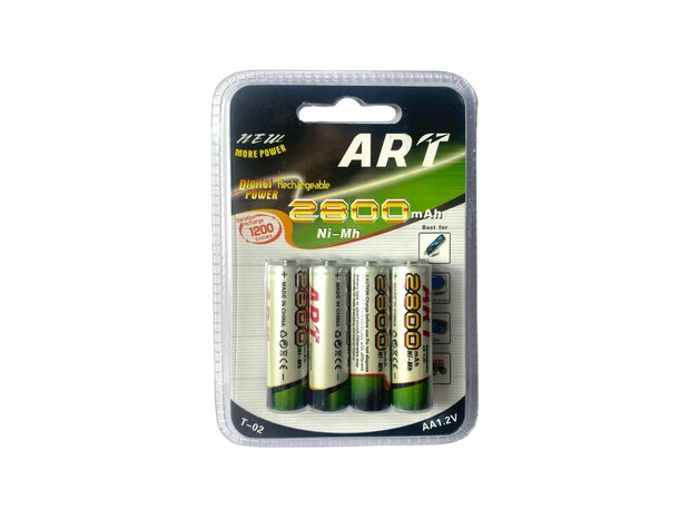 Oplaadbare Batterijen AA 1.2V -2800mah - ART