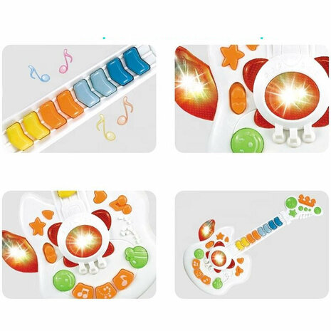 Jouets musicaux guitare &eacute;lectrique pour enfants 43,5 CM