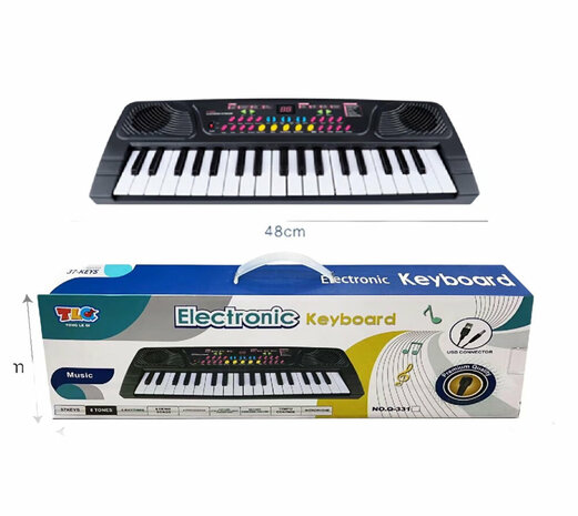 Electronic keyboard - speelgoed keyboard met 37 toetsen - microfoon - usb - 37CM