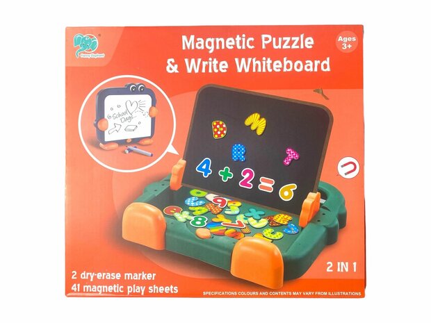 Spielzeug-Magnetpuzzle und Schreibtafel 2 in 1