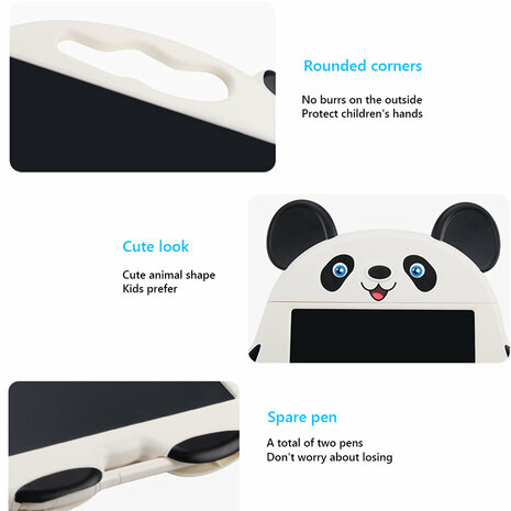 Jouet de planche &agrave; dessin LCD - Tablette &agrave; dessin pour enfants - Tambour &eacute;lectronique Panda