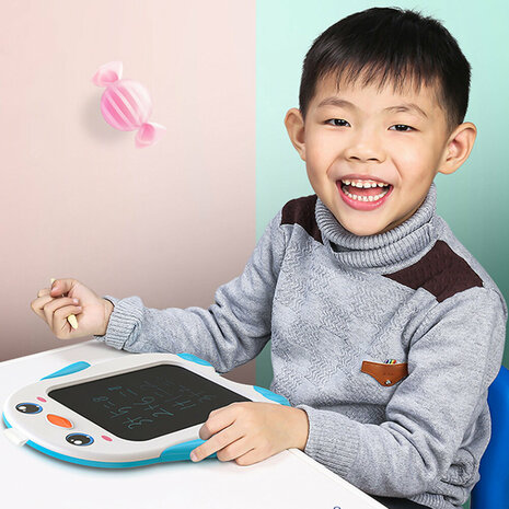 LCD Drawing Board Toy - Kids Drawing Tablet - Electronic Drum Pad Penguin orange