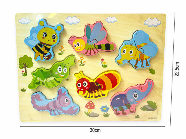 Jouets Puzzle dinosaure en bois animaux - puzzle en bois