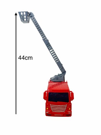 Camion de pompiers RC camion de secours rouge 26cm 1:16